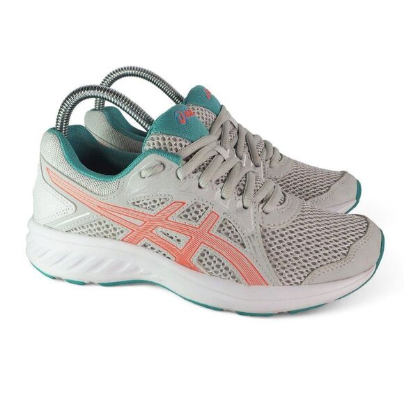 Asics Jolt 2 Sneakers "Glacier Grey / Sunrise / Aqua" 1012A151 Women's 6.5 - Picture 4 of 11